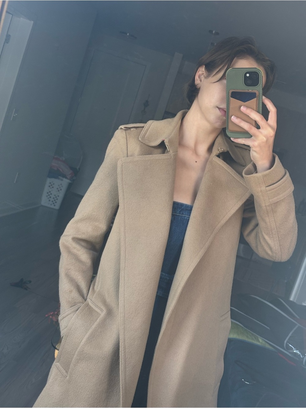 Burberry Camel Wool & Cashmere Trench Coat